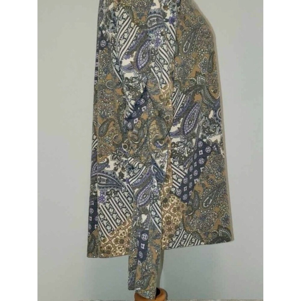 Cato Patchwork Paisley Long Sleeve Tunic Top XL - Picture 4 of 8